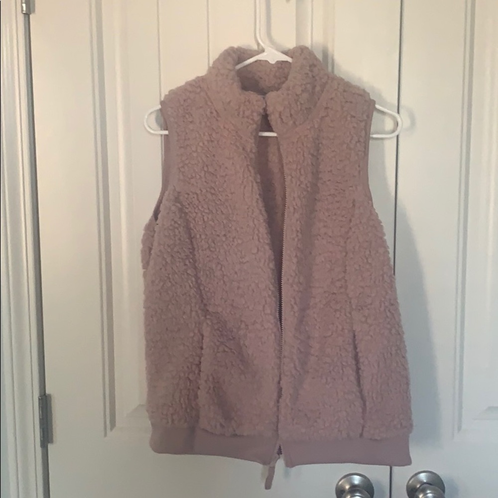 a sherpa vest